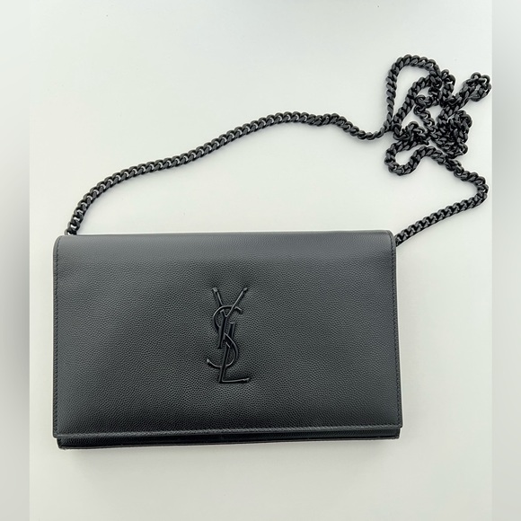AUTHENTIC YSL BAG Black on Black - Picture 1 of 9